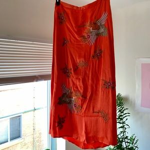 Anthropologie Skirts - Anthropologie Crane Embroidered Skirt Anthropologie Skirts - Anthropologie Crane Embroidered Skirt